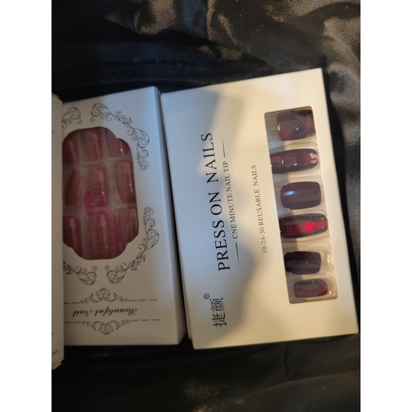 Press On Nails Lot Of 54 Packs Of Nails New Random Shapes And Sizes - Picture 6 of 16